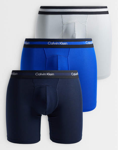 Calvin Klein Icon Active Mesh 3 pack boxer brief in black/blue/grey - view 1