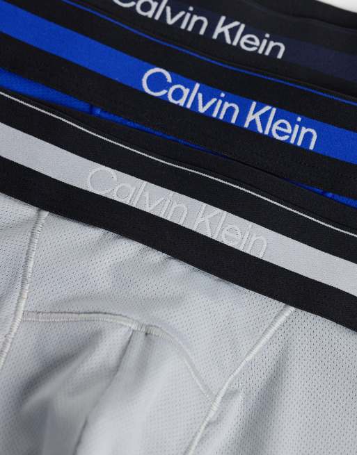 Calvin Klein Icon Active Mesh 3er-Pack Boxer Brief in Schwarz/Blau/Grau, 3 von 3