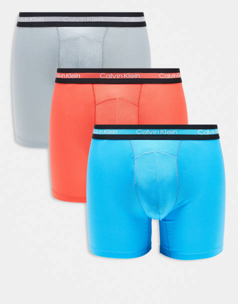 Calvin Klein – Icon Active Performance – Grå, blå och röda boxershorts, 3-pack - view 1