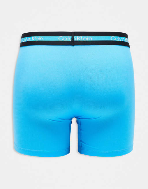 Calvin Klein - Icon - Active Performance - Set van 3 boxershorts in grijs/blauw/rood, 3 van 3