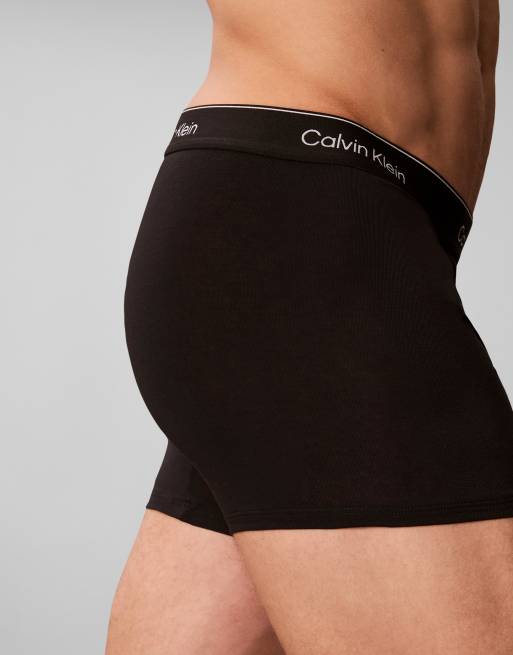 Calvin Klein Icon Baumwollstretch 5er-Pack Trunks in Schwarz, 3 von 3