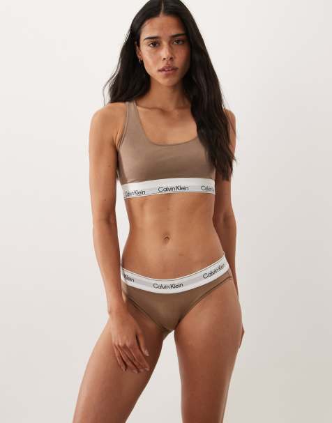 Calvin Klein Icon bikini brief in cotone modal marrone - view 1