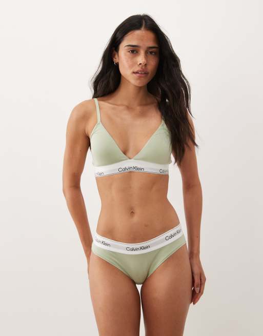 Calvin Klein Icon bikiniunderdel i pistagegrönt
