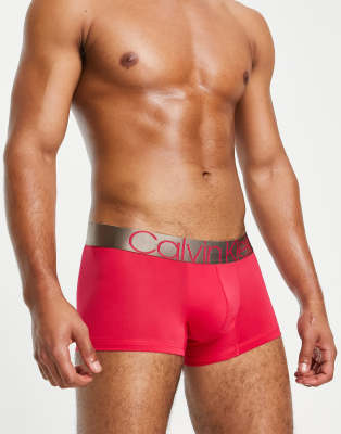 Calvin Klein - Icon - Boxer aderenti a vita bassa in microfibra rosa