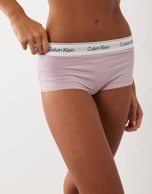Calvin Klein - Icon - Boyshort van katoen en modal in lichtroze, 2 van 4