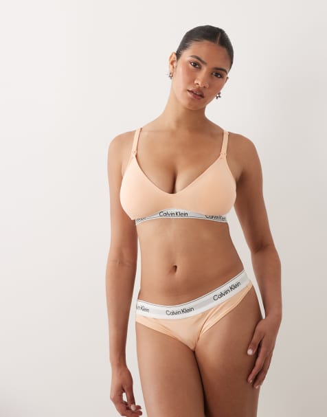 Calvin Klein – Icon – Brzoskwiniowe stringi z bawełny i modalu - view 1