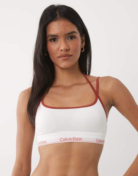 Calvin Klein - Icon Cotton Lite - Brassière bianca leggermente imbottita - view 1
