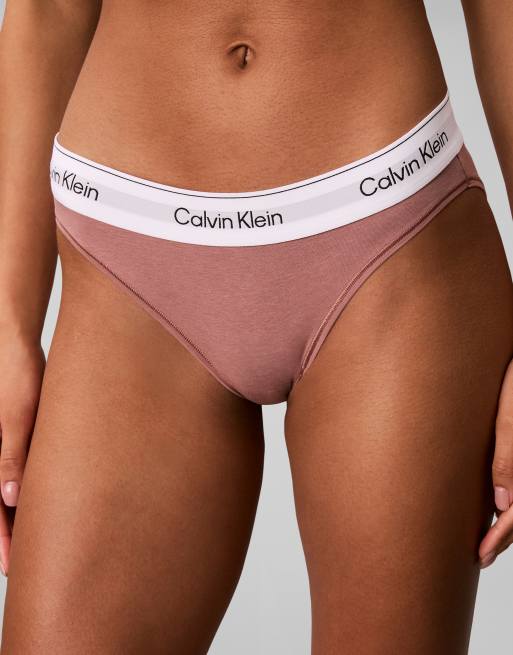 Calvin Klein Icon Cotton Modal bikini brief 2pk in mauve/pink, 4 of 4