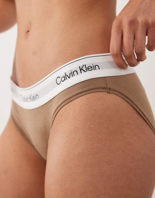 Calvin Klein Icon Cotton Modal bikini brief in brown , 2 of 4