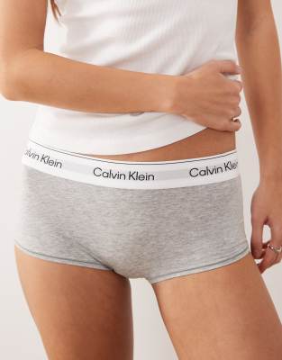 Calvin Klein Icon Cotton Modal Boyshort In White