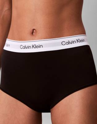 Calvin Klein Icon Cotton Modal Boyshorts In Black