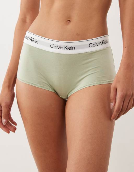 Calvin Klein Icon Cotton Modal boyshorts in pale mint , 2 of 4