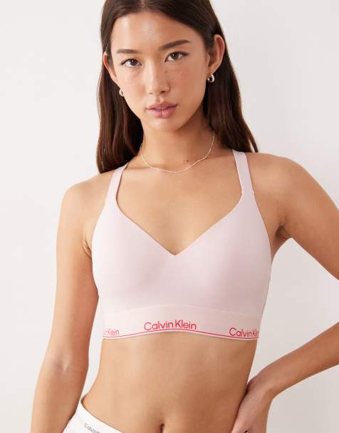 Calvin Klein - Icon Cotton Modal - Brassière push-up rosa pallido in cotone e modal - view 1