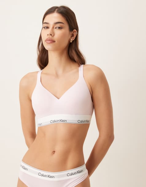 Calvin Klein - Icon Cotton Modal - Brassière sfoderata rosa chiaro in cotone e modal - view 1