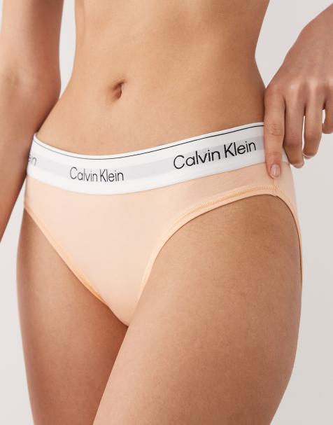 Calvin Klein – Icon Cotton Modal – Brzoskwiniowe figi o kroju  bikini z mieszanki bawełny i modalu - view 1