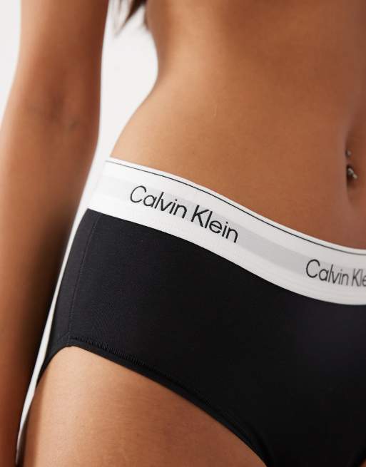 Calvin Klein Icon Cotton Modal high waist hipster briefs in black, 2 of 4