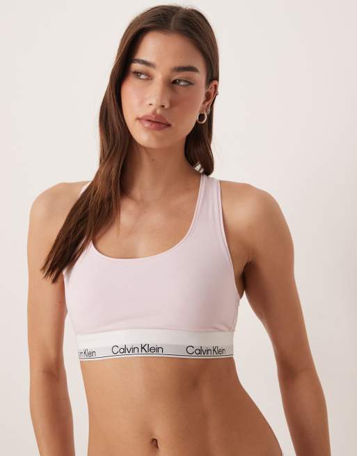 Calvin Klein – Icon Cotton Modal – Jasnoróżowa braletka bez wyściełania, 6 z 6