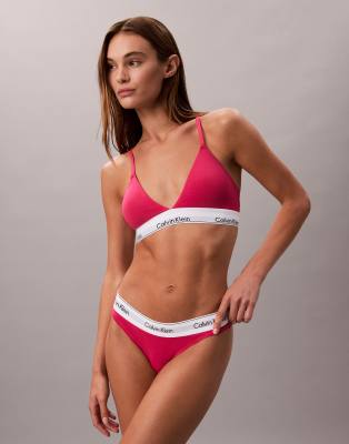 Calvin Klein - Icon Cotton Modal - Leicht gefütterter Triangel-BH in leuchtendem Pink-Rosa