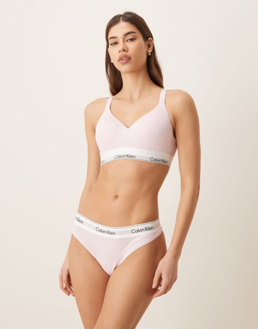 Calvin Klein Icon Cotton Modal lift bralette in light pink, 2 of 4