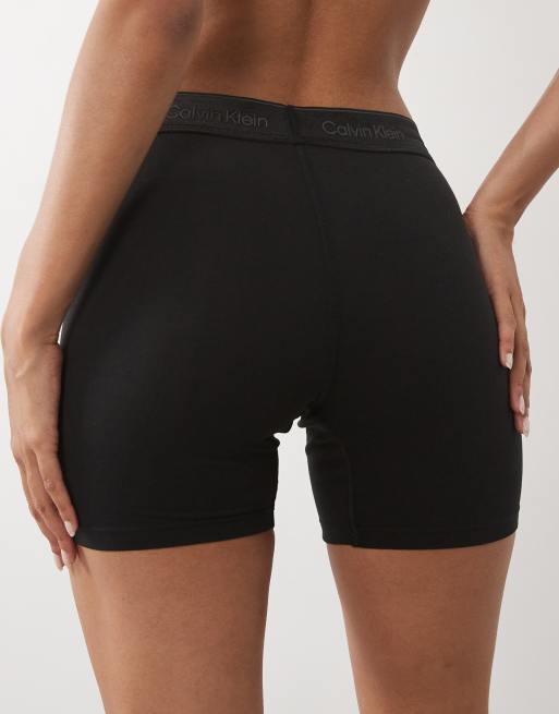 Calvin Klein Icon Cotton Modal metallic boy short in black, 3 of 3