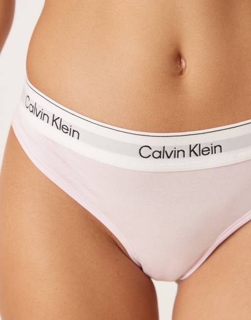 Calvin Klein - Icon Cotton Modal - Pakke med 2 par hvide/lyserøde G-strenge, 3 af 4