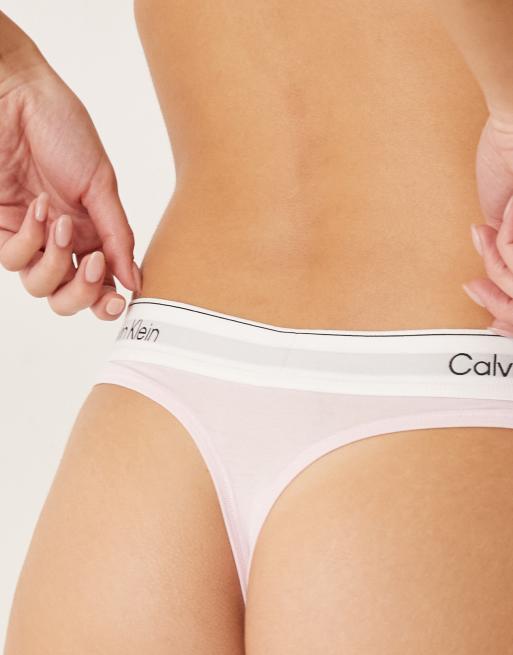 Calvin Klein - Icon Cotton Modal - Pakke med 2 par hvide/lyserøde G-strenge, 4 af 4