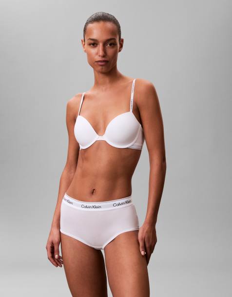 Calvin Klein Icon Cotton Modal T-shirt bra in white - view 1