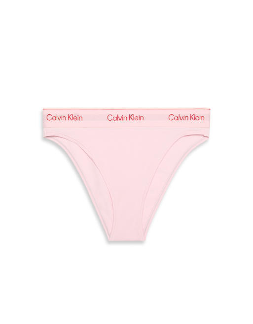 Calvin Klein Icon Cotton Modal tanga thong in pale pink