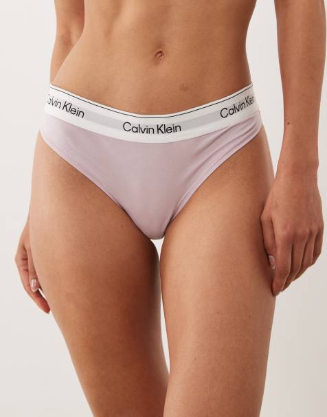 Calvin Klein Icon Cotton Modal thong in light pink - view 1