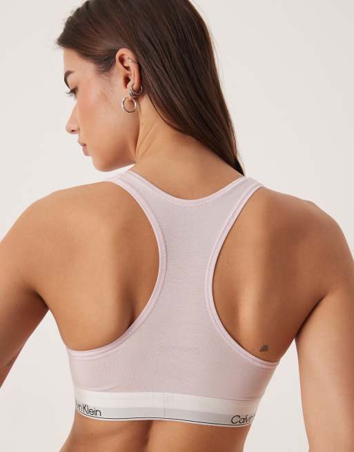 Calvin Klein – Icon Cotton Modal – Ungefüttertes Bustier in Hellrosa, 3 von 4