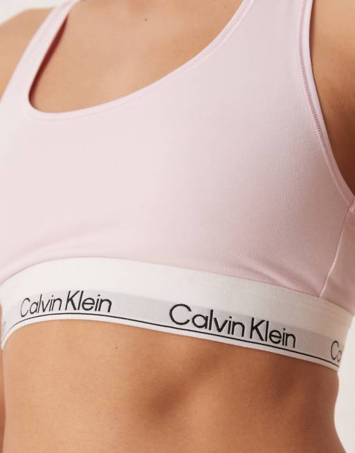 Calvin Klein – Icon Cotton Modal – Ungefüttertes Bustier in Hellrosa, 4 von 4