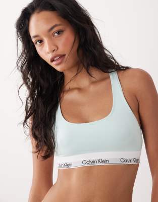 Calvin Klein Icon Cotton Modal Unlined Bralet In Blue