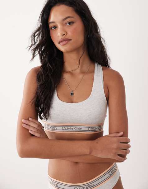 Calvin Klein Icon cotton modal unlined bralet in white - view 1