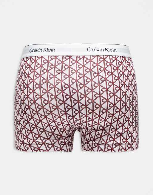 Calvin Klein - Icon Cotton - Pakke med 3 par afslappede boksershorts med stretch i sort/lyserød/print, 3 af 3