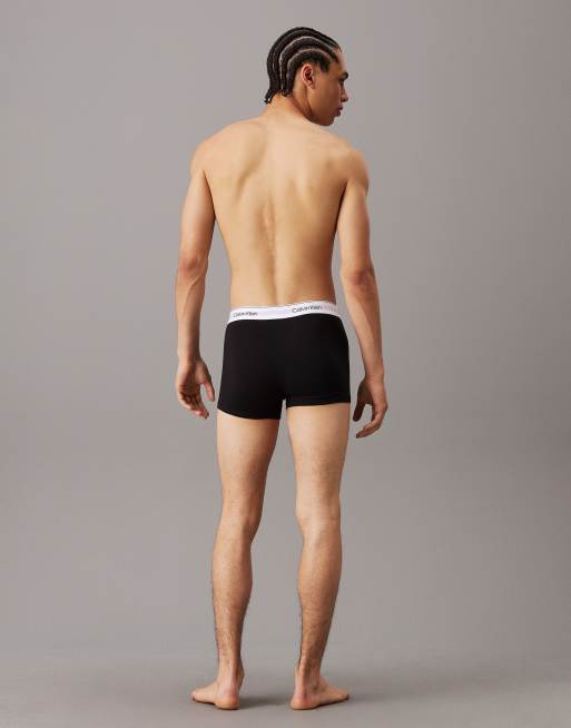 Calvin Klein - Icon Cotton - Pakke med 3 par boksershorts med stretch i sort/hvid/grå, 2 af 3