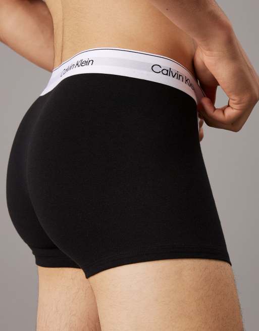 Calvin Klein - Icon Cotton - Pakke med 3 par boksershorts med stretch i sort/hvid/grå, 3 af 3
