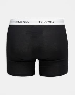 Calvin Klein Icon Cotton Stretch 3 Pack Boxer Briefs In Black