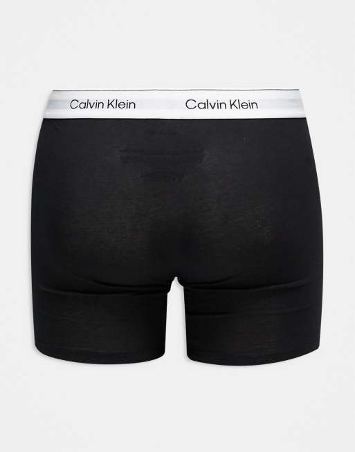 Calvin Klein Icon Cotton Stretch 3 pack boxer briefs in black, 2 of 4
