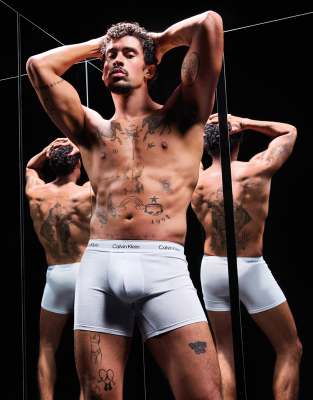 Calvin Klein Icon Cotton Stretch 3 Pack Boxer Briefs In White