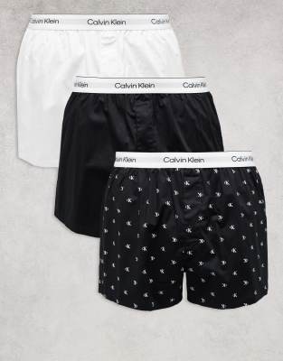 Calvin Klein Icon Cotton Stretch 3-pack Boxers In Multi