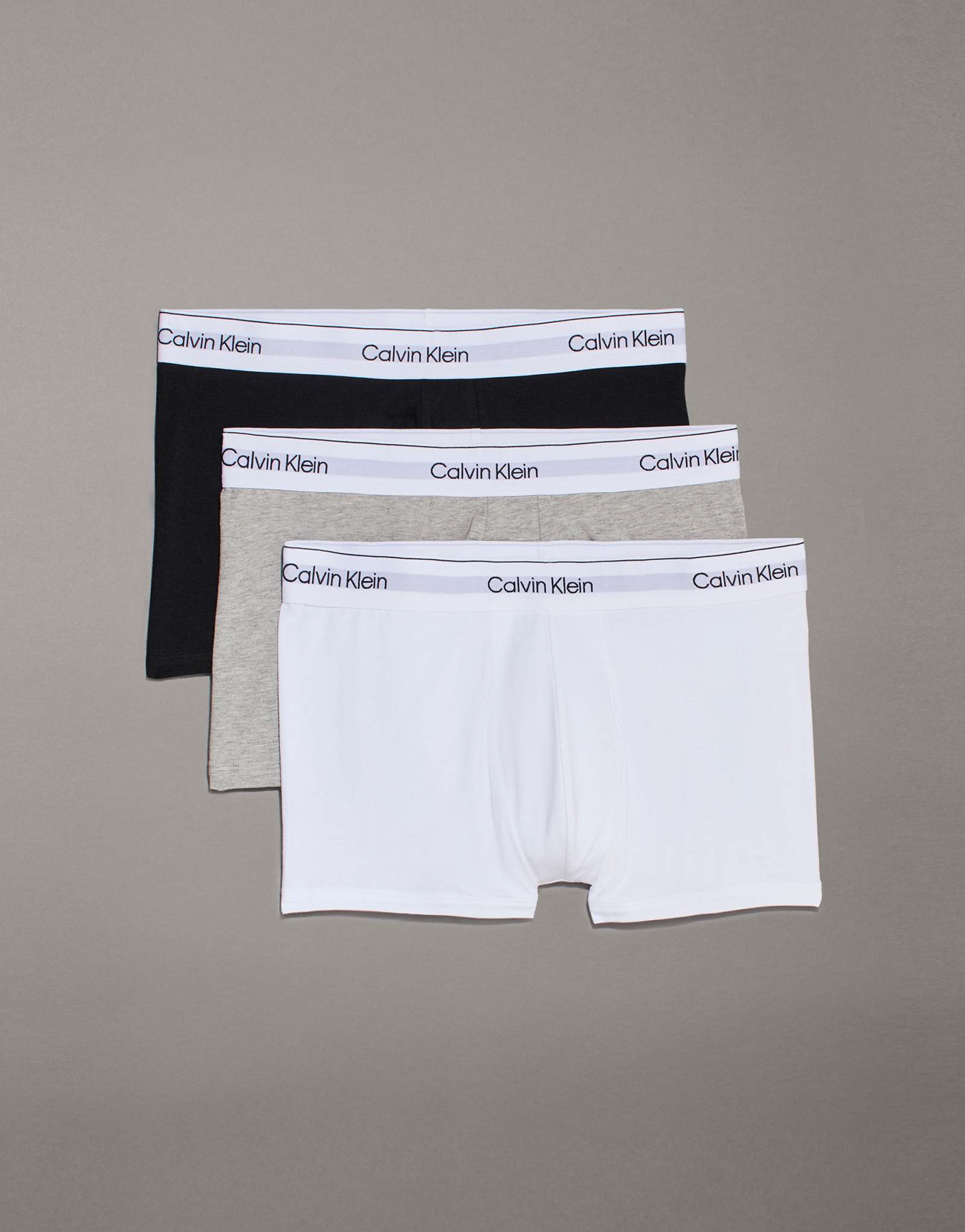 Трусы Calvin Klein Icon Cotton Stretch из 3-х упаковок черного, белого, серого цветов