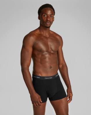 Calvin Klein Icon Cotton Stretch 3 Pack Darted Briefs In Black