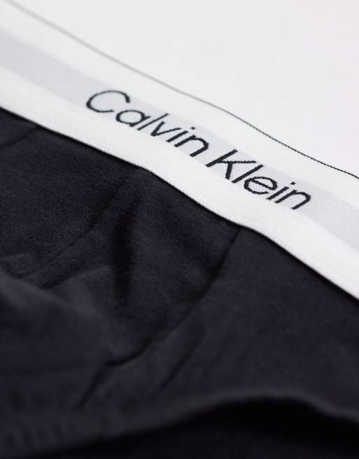 Calvin Klein Icon Cotton Stretch 3 pack hip briefs in pink/black/print, 2 of 3