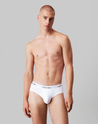 Calvin Klein Icon Cotton Stretch 3 Pack Hip Briefs In Gray