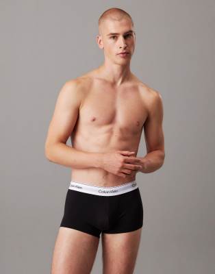Calvin Klein Icon Cotton Stretch 3 Pack Low Rise Briefs In Black