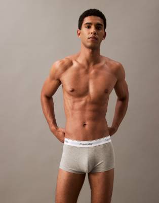 Calvin Klein Icon Cotton Stretch 3 Pack Low Rise Briefs In Black