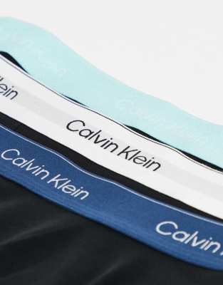Calvin Klein Icon Cotton Stretch 3 Pack Relaxed Trunks In Multi