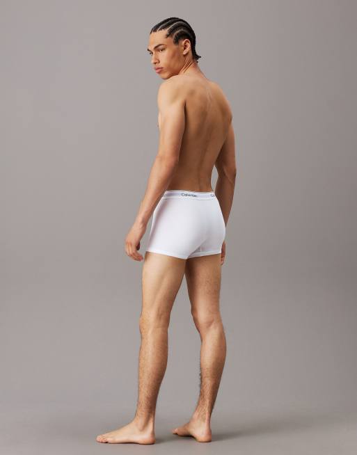 Calvin Klein Icon Cotton Stretch 3 pack trunks in white