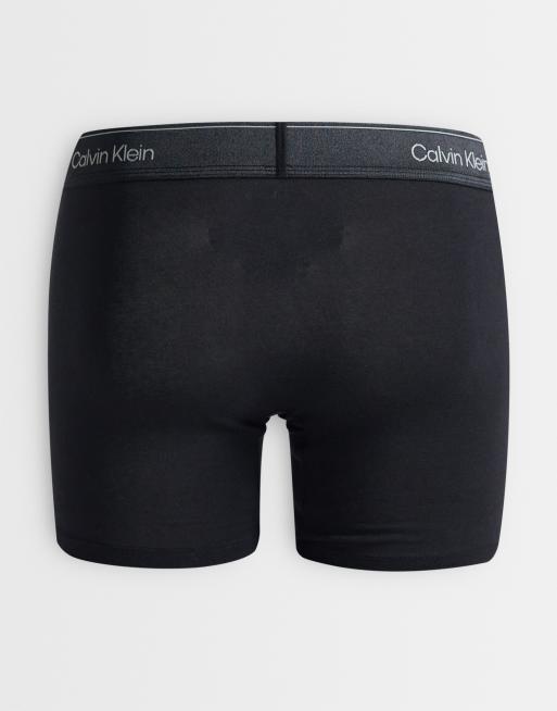 Calvin Klein – Icon Cotton Stretch – 3er-Pack eng geschnittene Boxershorts in Schwarz/Türkis/Aqua, 3 von 3