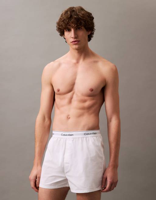  Calvin Klein – Icon Cotton Stretch – 3er-Pack eng geschnittene Boxershorts in Schwarz/Weiß/Grau, 2 von 3